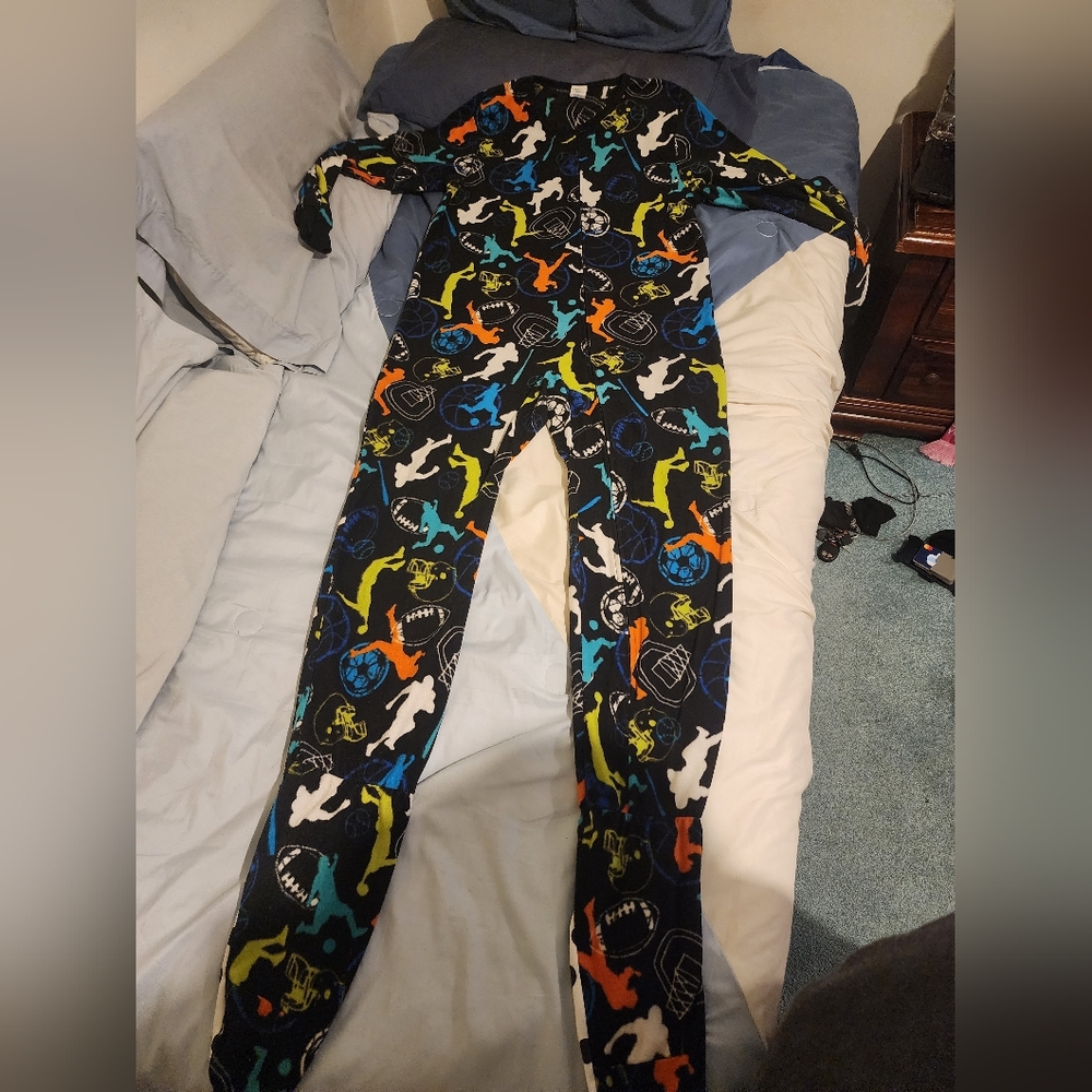 TWO Circo footed pajamas (same print)